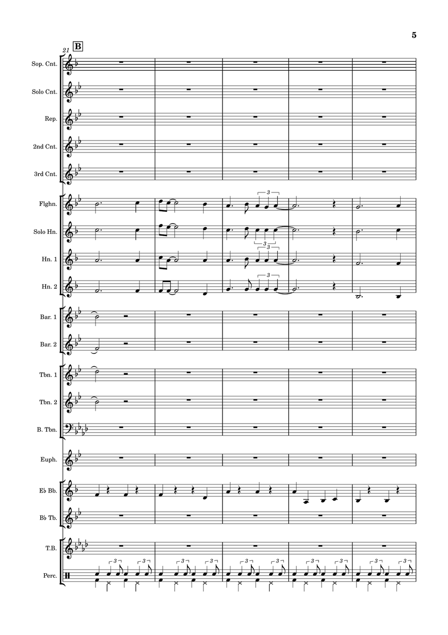 I'll Be With You In Apple Blossom Time Brass Band scores gallery preview page 6