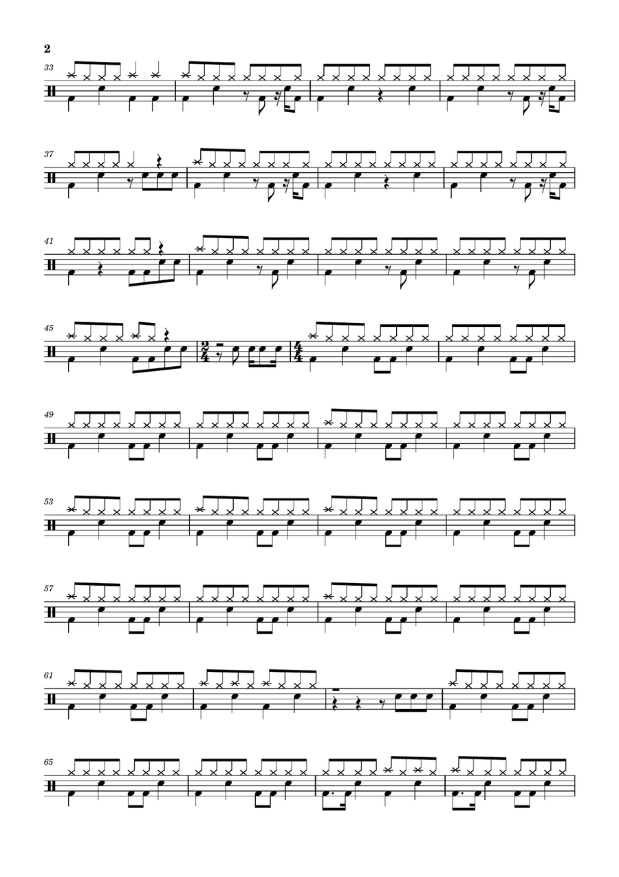 Don't Look At Me Don't Look At Me Drum Set scores gallery preview page 2
