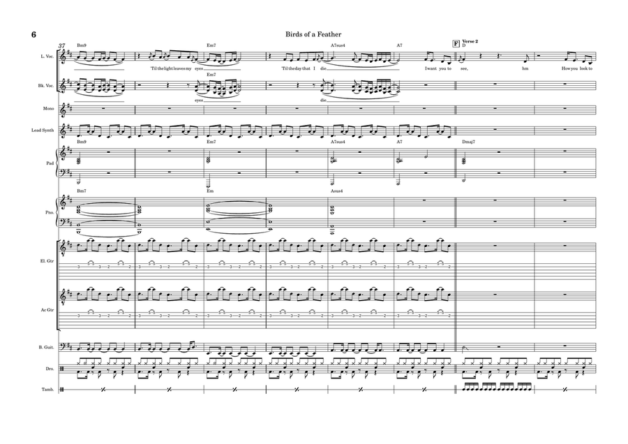 Birds Of A Feather Cover Band scores gallery preview page 6