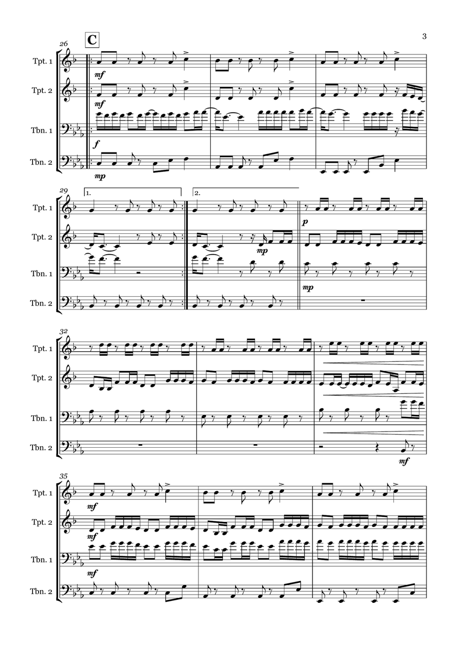Despacito Despacito Brass Quartet scores gallery preview page 3