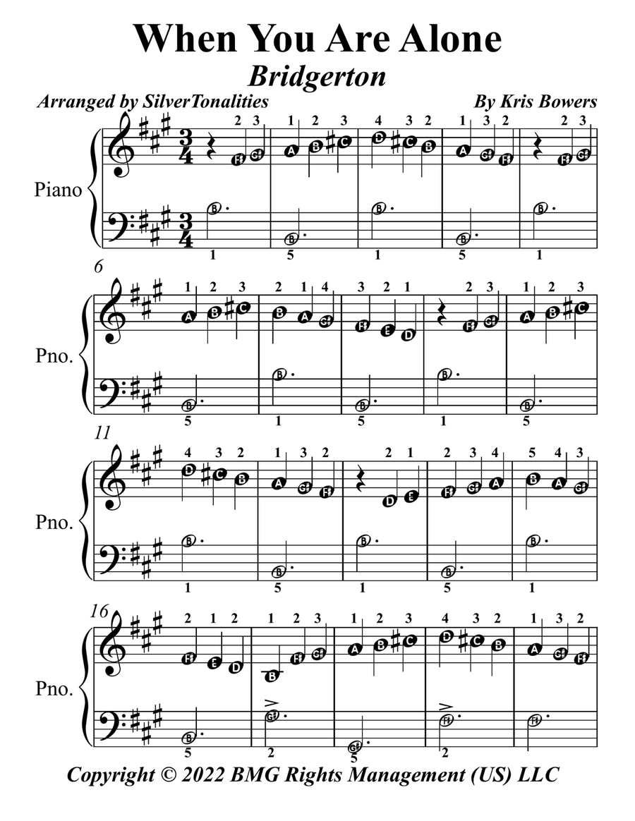 When You Are Alone When You Are Alone Piano Method scores gallery preview page 1