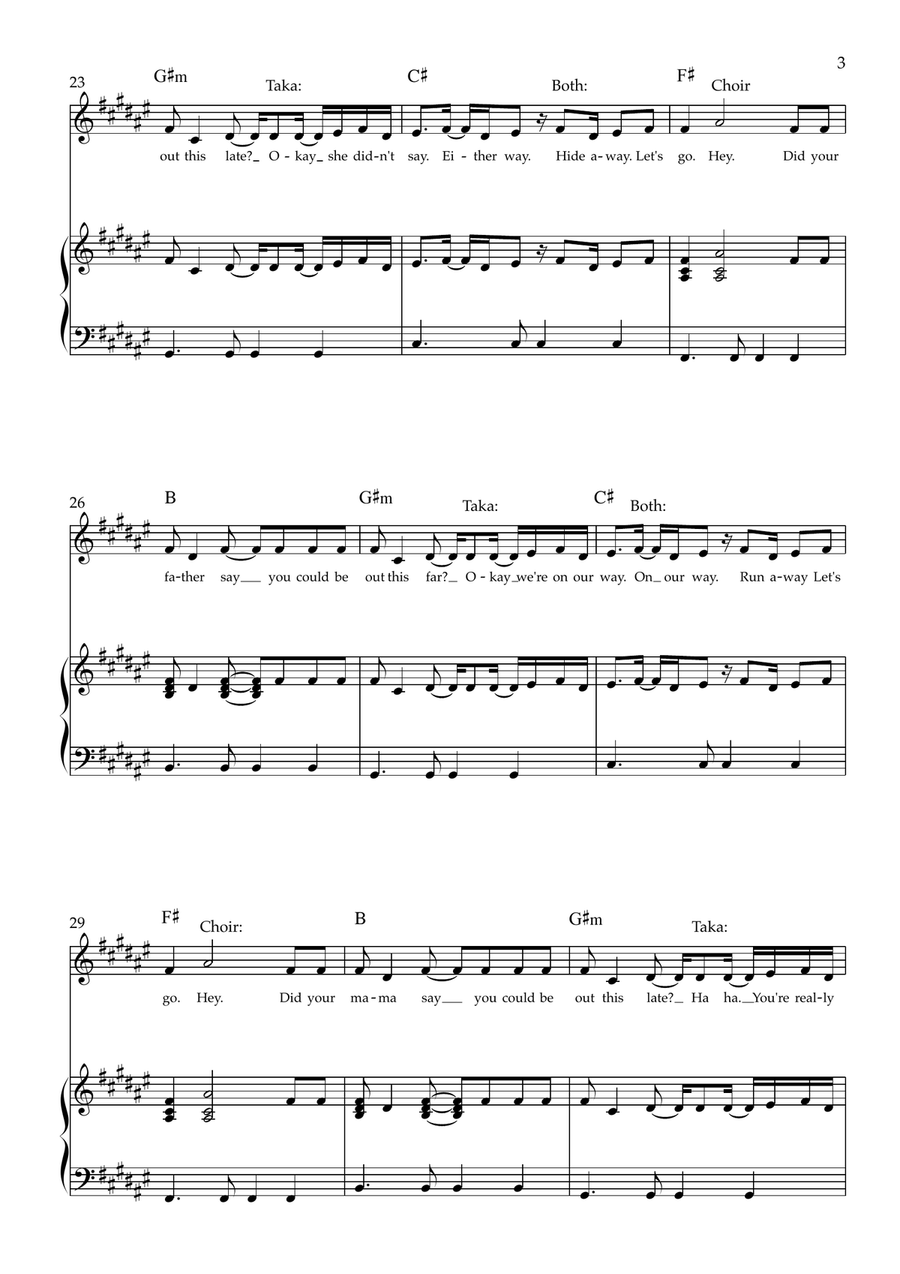 I Always Wanted A Brother Piano, Vocal scores gallery preview page 3