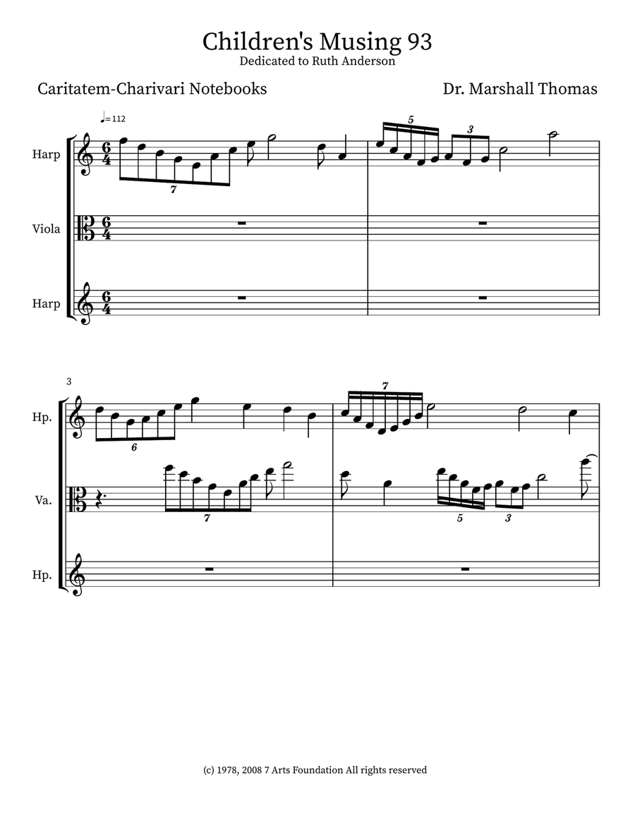 Children's Musing 93 Children's Musing 93 Small Ensemble scores gallery preview page 1