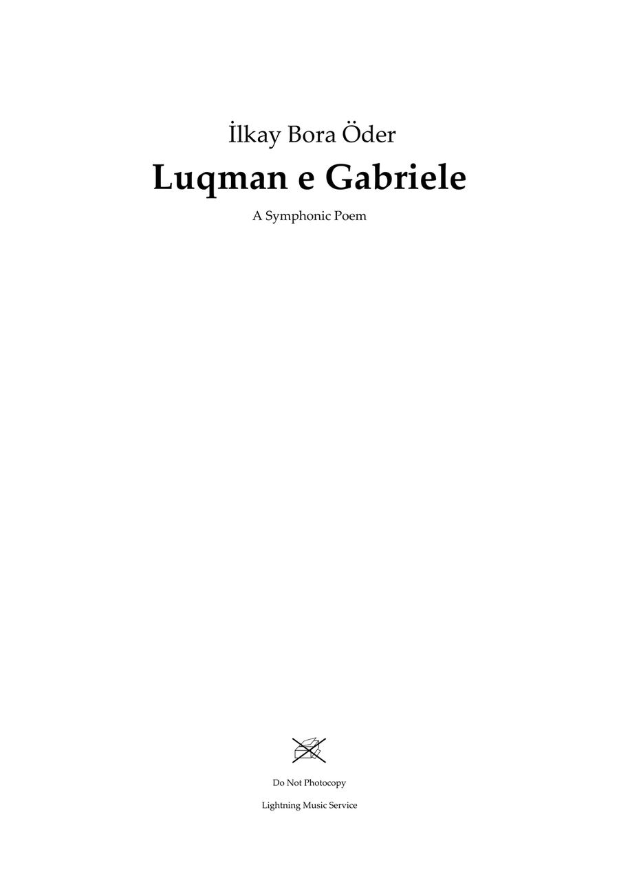 Luqman e Gabriele - A Symphonic Poem Full Orchestra scores gallery preview page 1