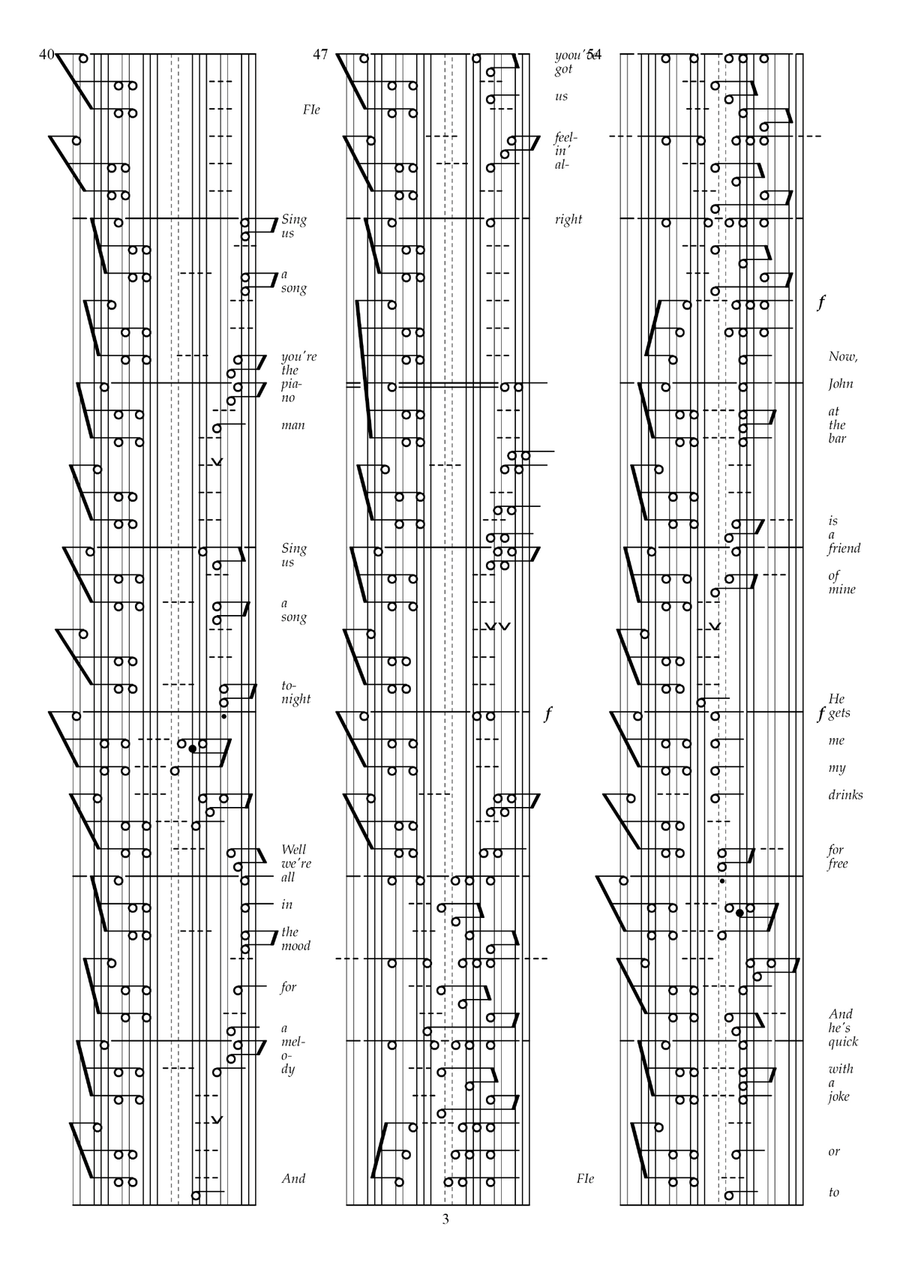 Piano Man Piano Man Piano, Vocal scores gallery preview page 3