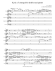 Kyrie canon by Mozart arranged for double-reed quintet (2 oboes, 2 cors anglais, 1 bassoon)