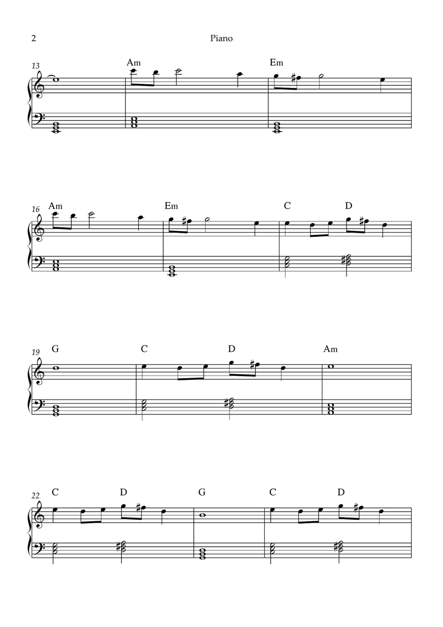 Lothlorien Lothlorien Easy Piano scores gallery preview page 2