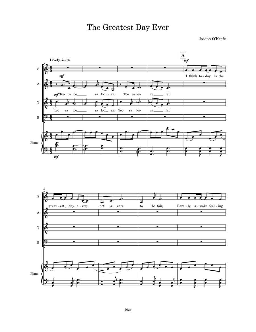 The Greatest Day Ever The Greatest Day Ever Divisi scores gallery preview page 1