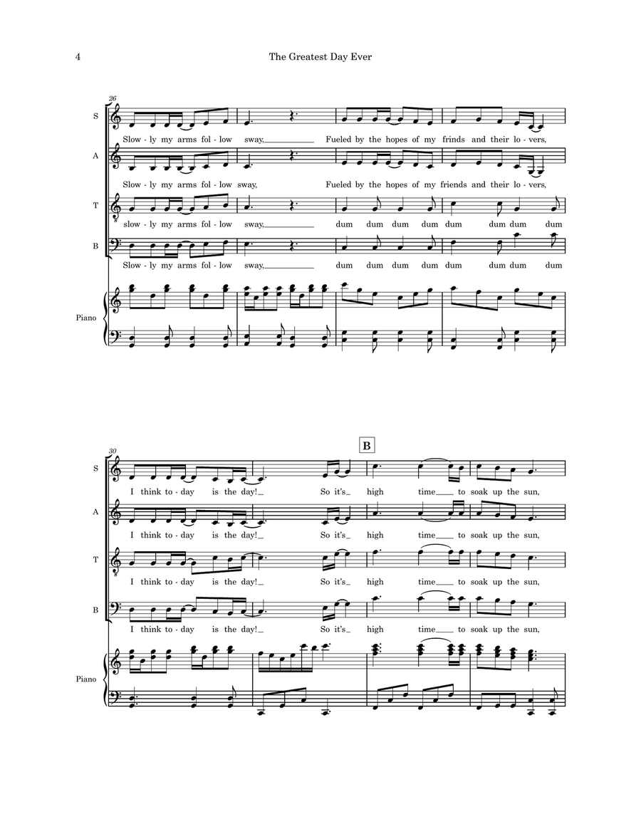 The Greatest Day Ever The Greatest Day Ever Divisi scores gallery preview page 4