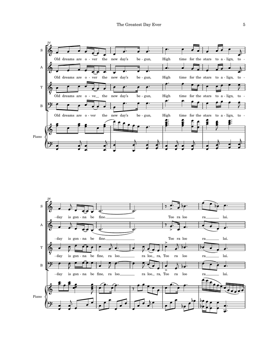 The Greatest Day Ever The Greatest Day Ever Divisi scores gallery preview page 5