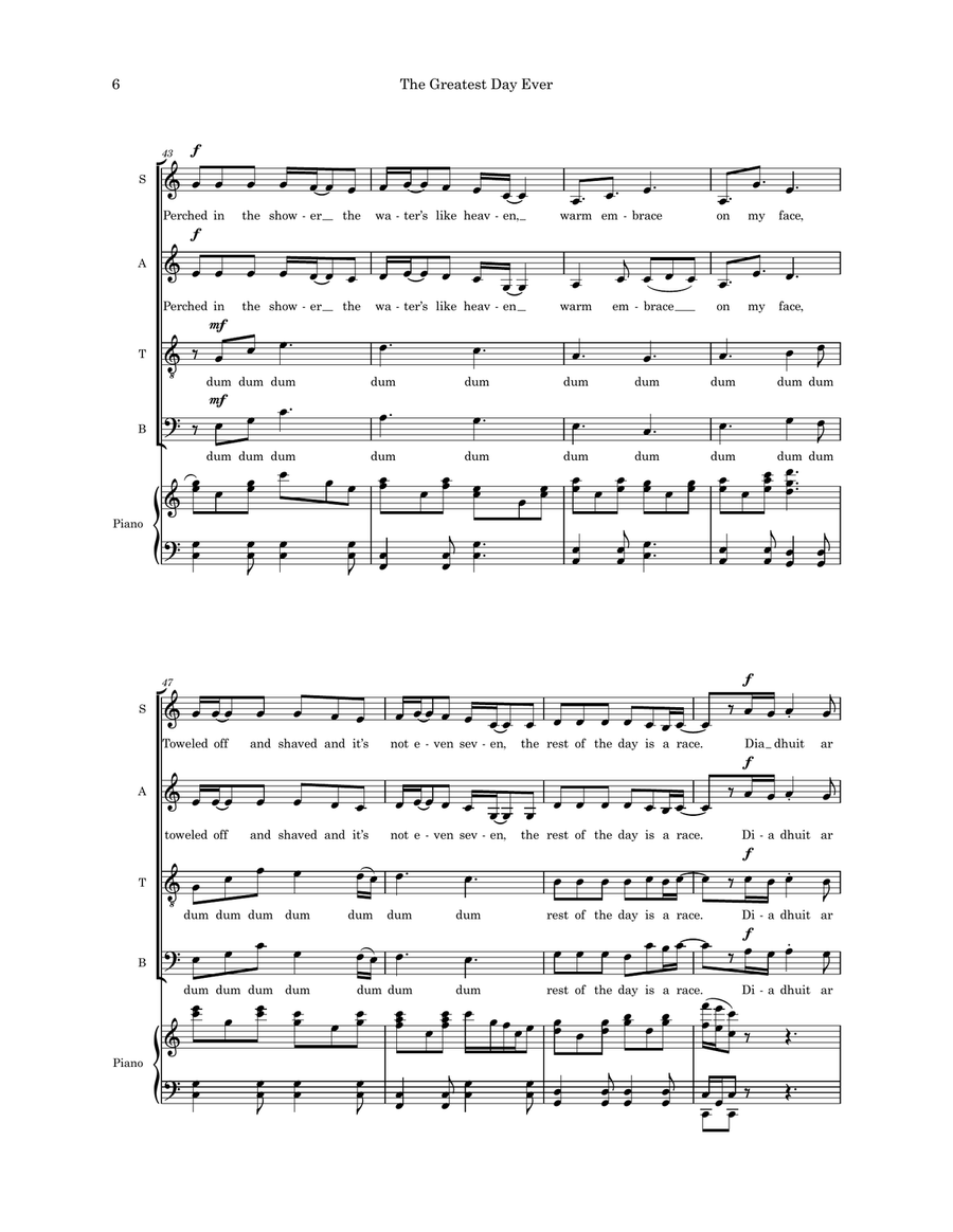 The Greatest Day Ever The Greatest Day Ever Divisi scores gallery preview page 6