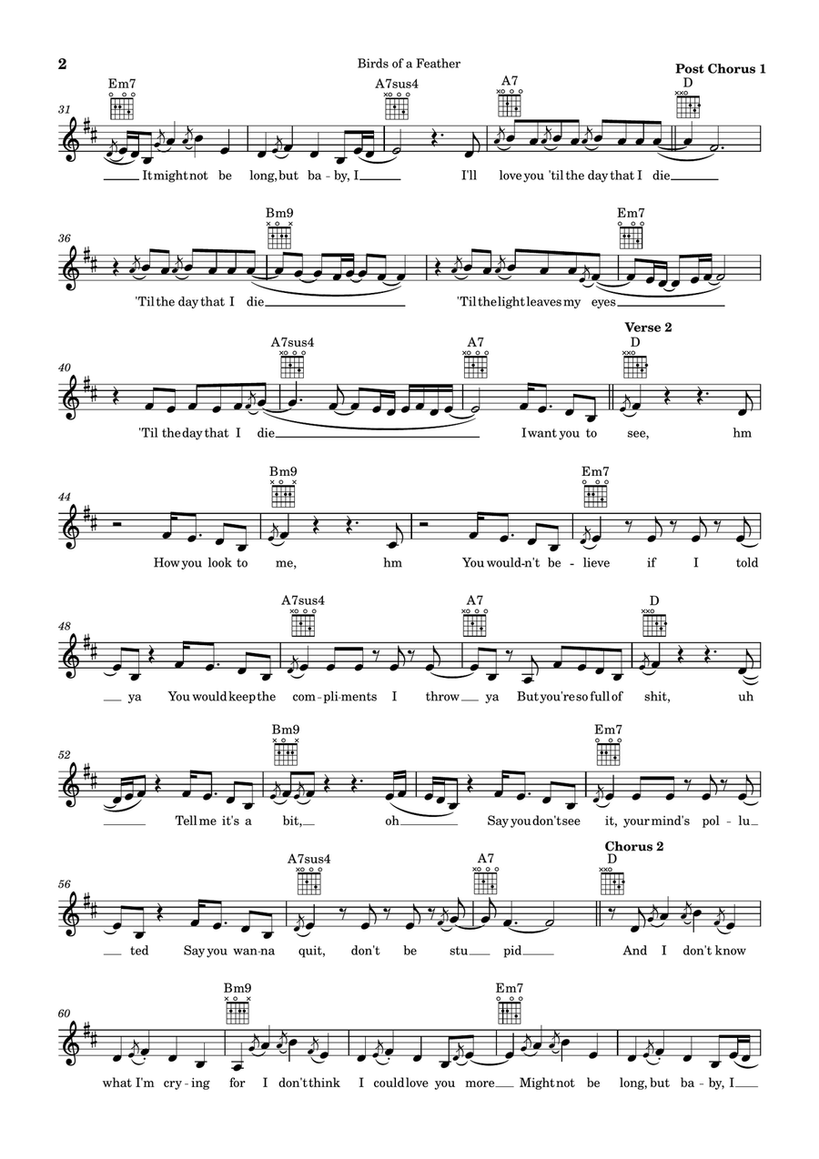 Birds Of A Feather Acoustic Guitar scores gallery preview page 2