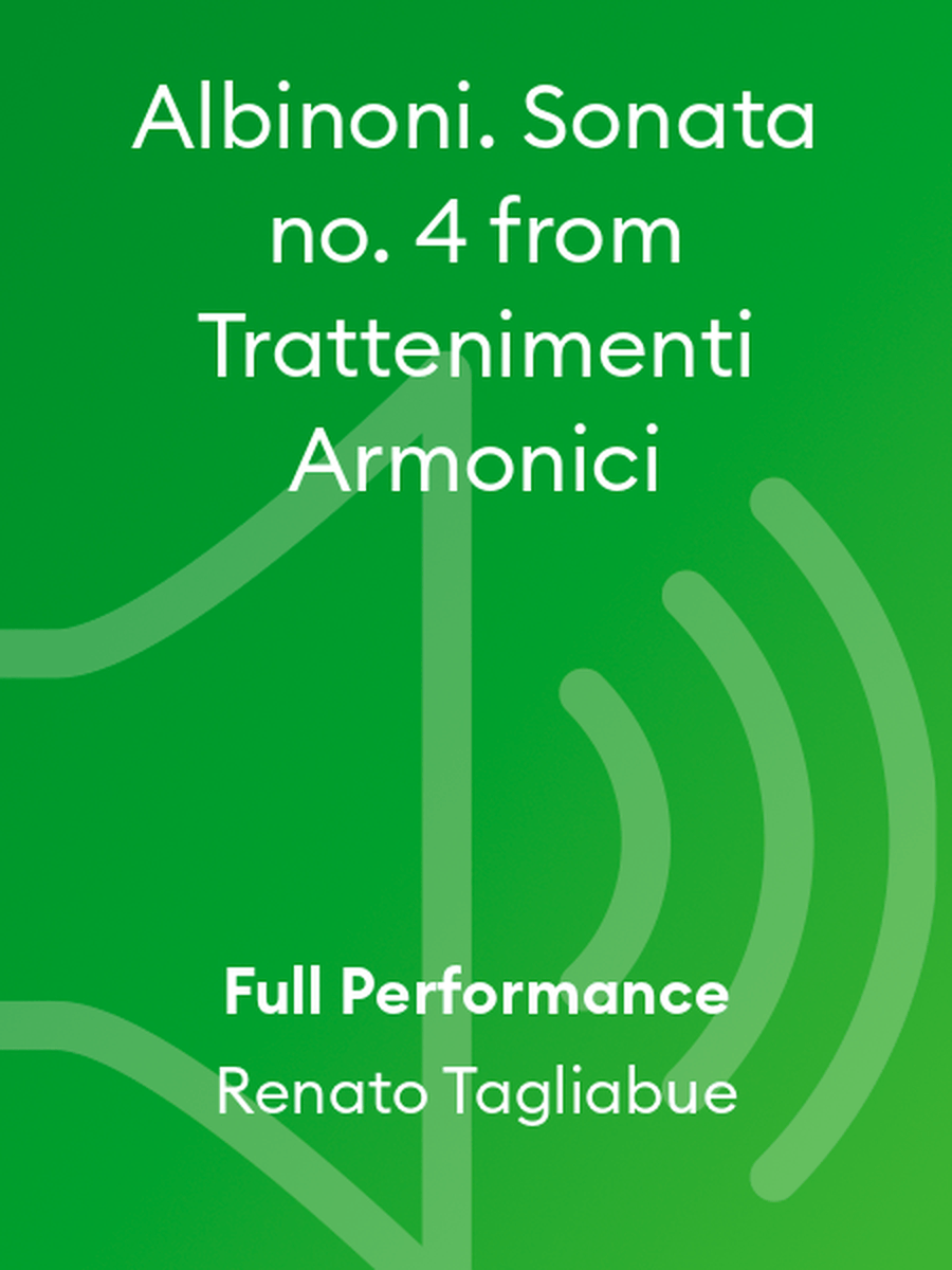 Albinoni. Sonata no. 4 from Trattenimenti Armonici Performance MP3 scores gallery preview page 1