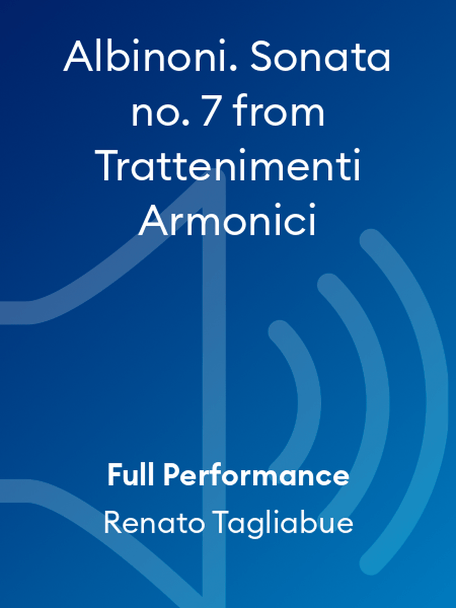 Albinoni. Sonata no. 7 from Trattenimenti Armonici Performance MP3 scores gallery preview page 1
