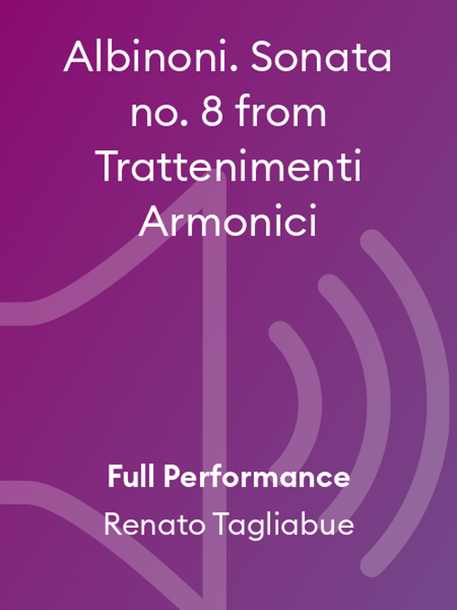 Albinoni. Sonata no. 8 from Trattenimenti Armonici Performance MP3 scores gallery preview page 1