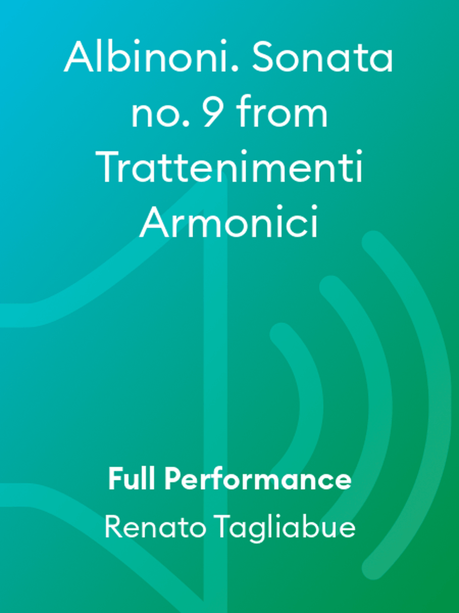 Albinoni. Sonata no. 9 from Trattenimenti Armonici Performance MP3 scores gallery preview page 1
