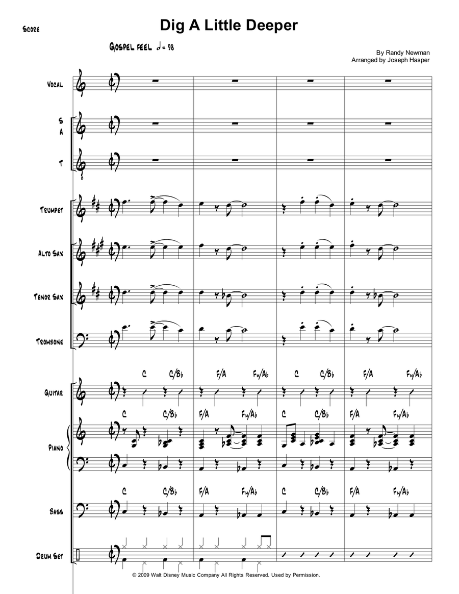 Dig A Little Deeper Jazz Ensemble scores gallery preview page 1