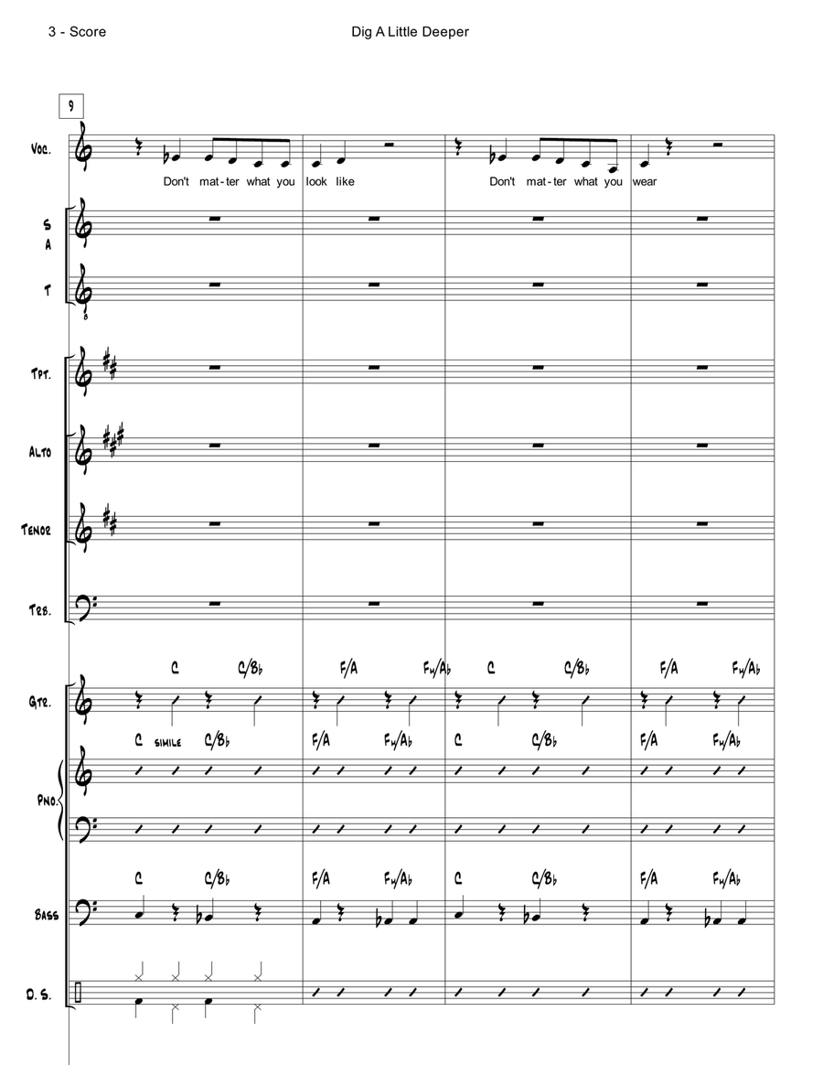 Dig A Little Deeper Jazz Ensemble scores gallery preview page 3