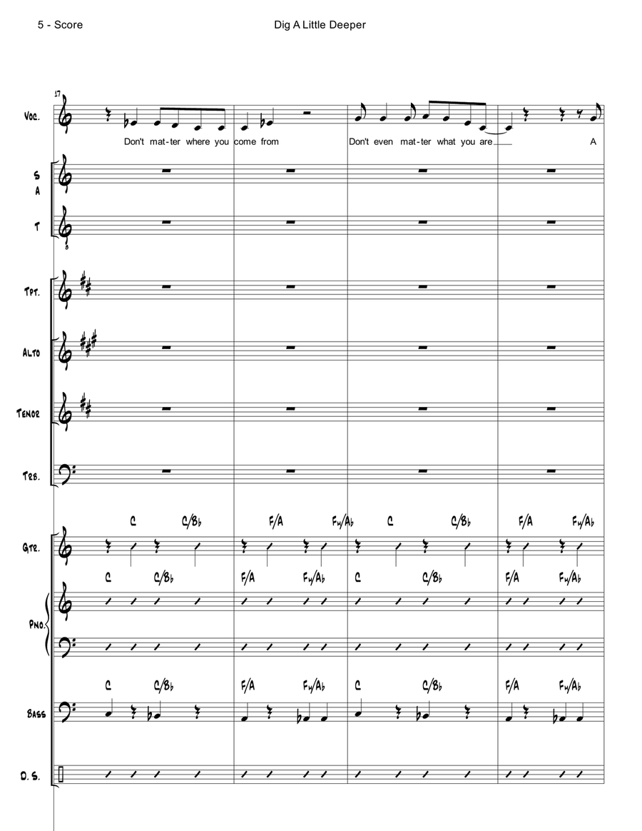 Dig A Little Deeper Jazz Ensemble scores gallery preview page 5