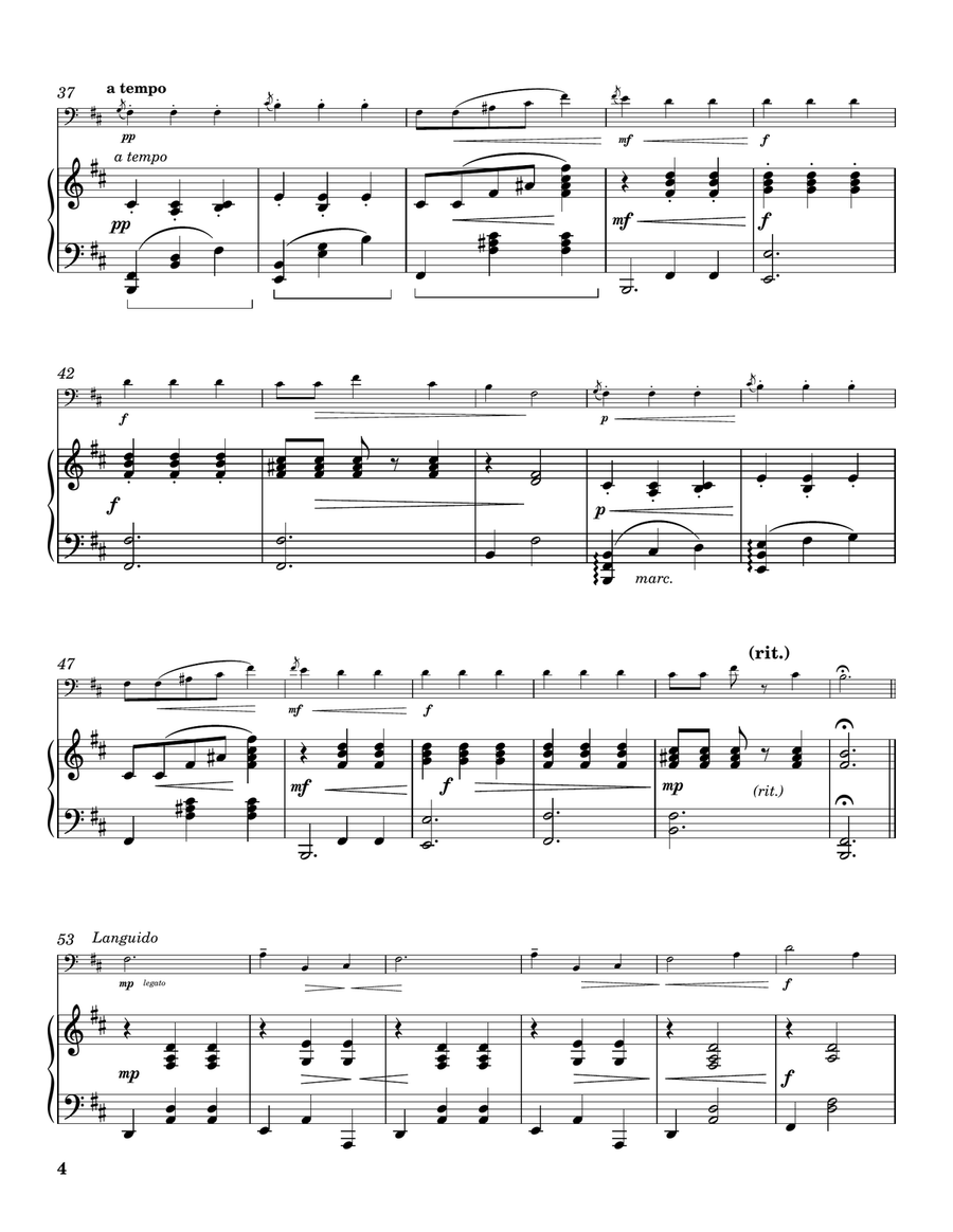 D. Pejačević: Papillon (Leptir), Op.6 for Cello and Piano Chamber Music scores gallery preview page 4