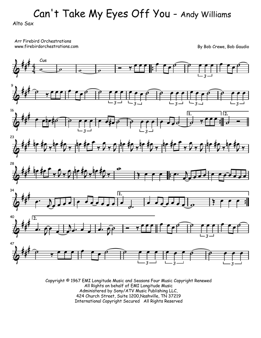 Can't Take My Eyes Off Of You Piano scores gallery preview page 4