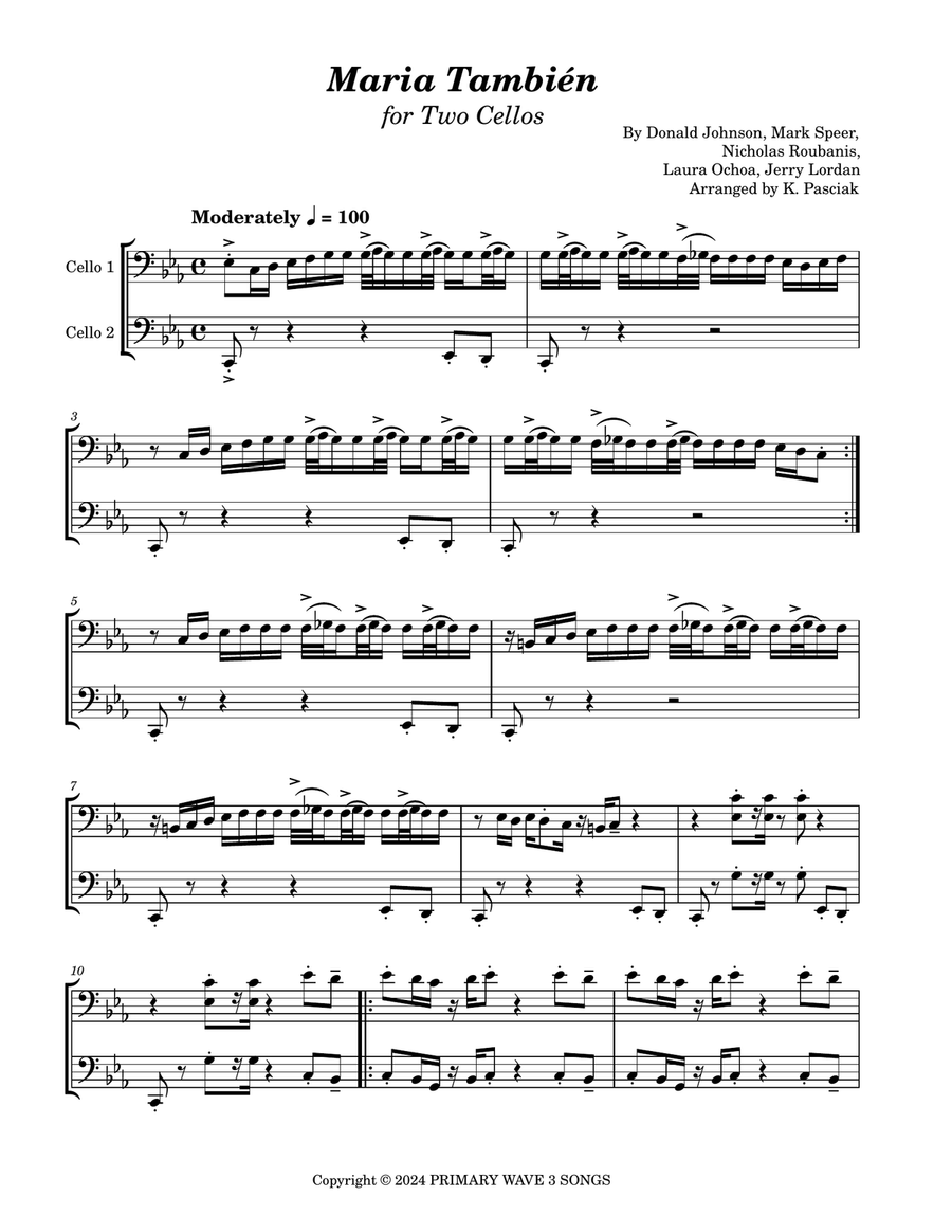 Maria Tambien (Live) Maria Tambien (Live) String Duet scores gallery preview page 3