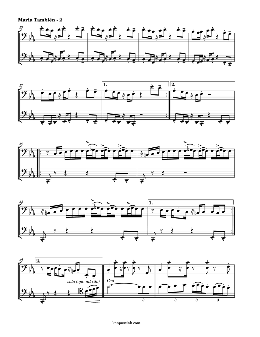 Maria Tambien (Live) Maria Tambien (Live) String Duet scores gallery preview page 4