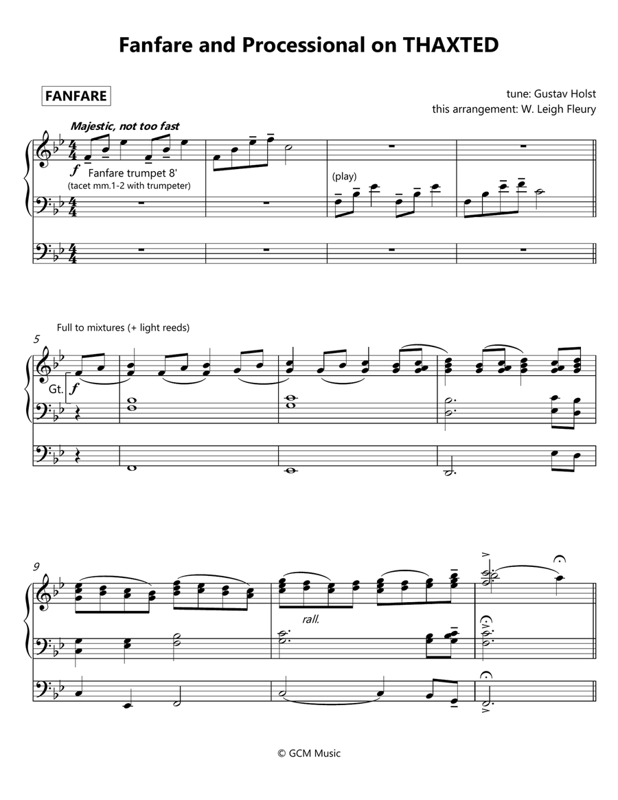 Fanfare and Processional on THAXTED Small Ensemble scores gallery preview page 2