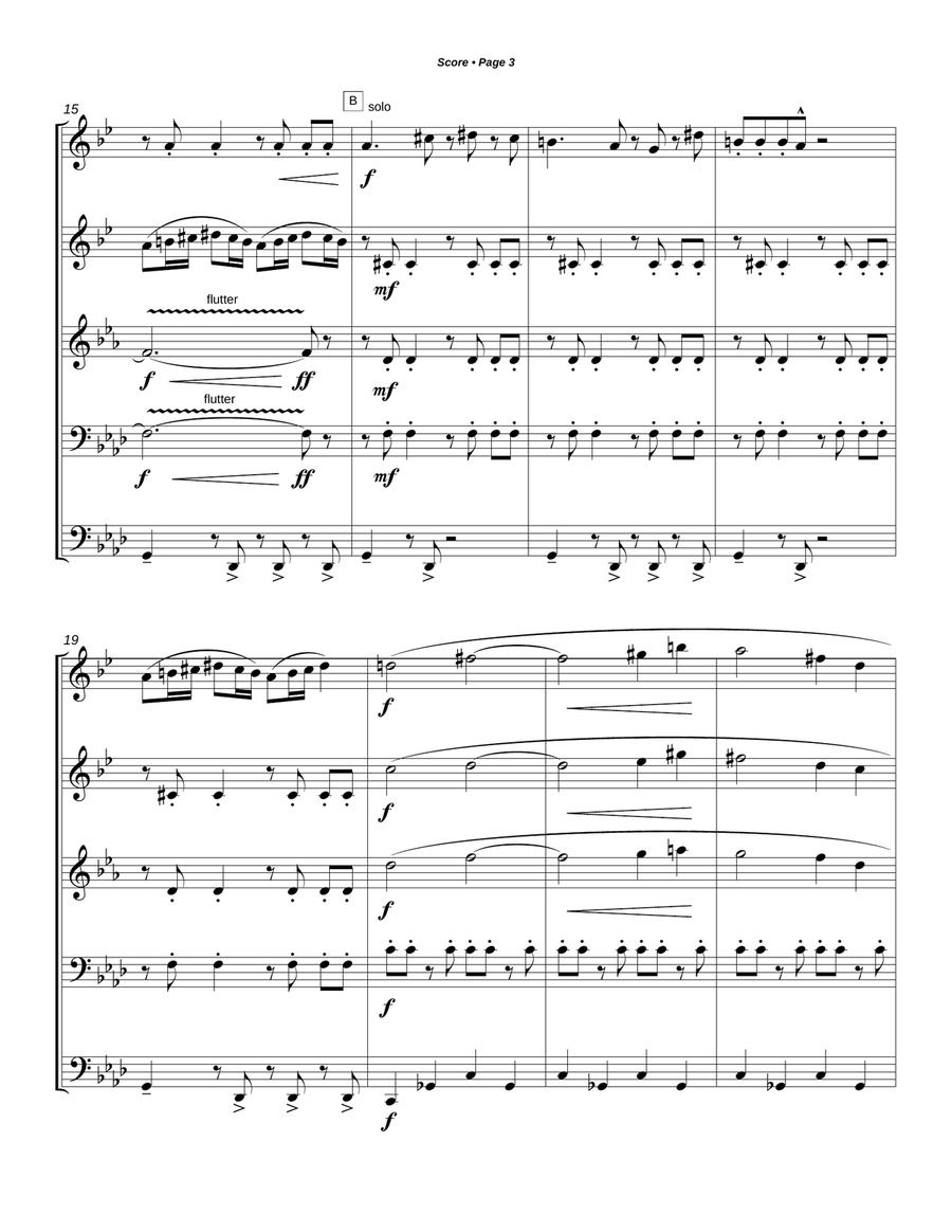 Theme From The Simpsons Brass Quintet scores gallery preview page 4