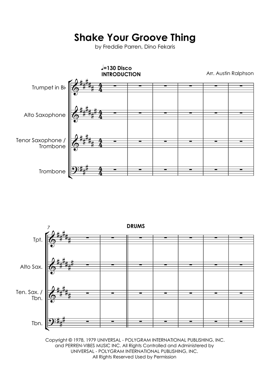 Shake Your Groove Thing Shake Your Groove Thing Small Ensemble scores gallery preview page 3