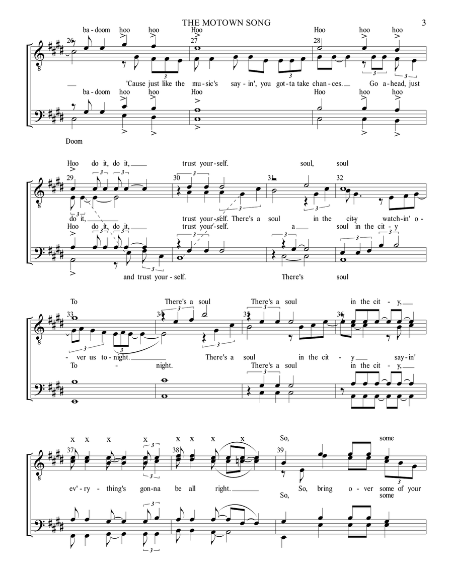 The Motown Song The Motown Song TTBB scores gallery preview page 3