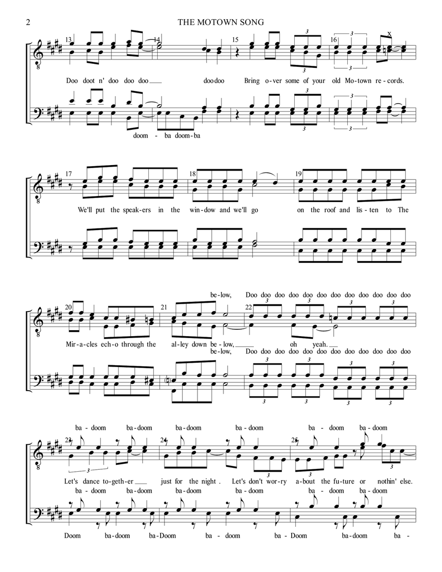 The Motown Song The Motown Song TTBB scores gallery preview page 2