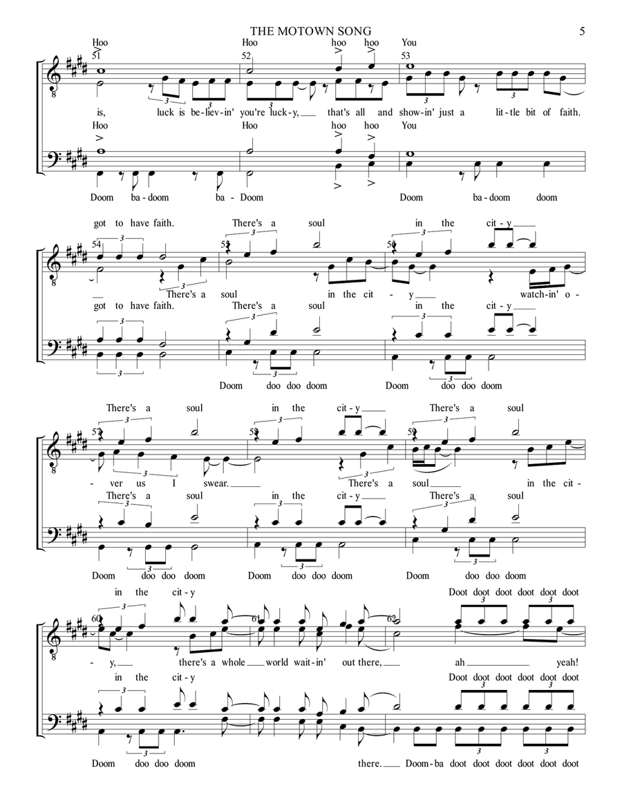 The Motown Song The Motown Song TTBB scores gallery preview page 5