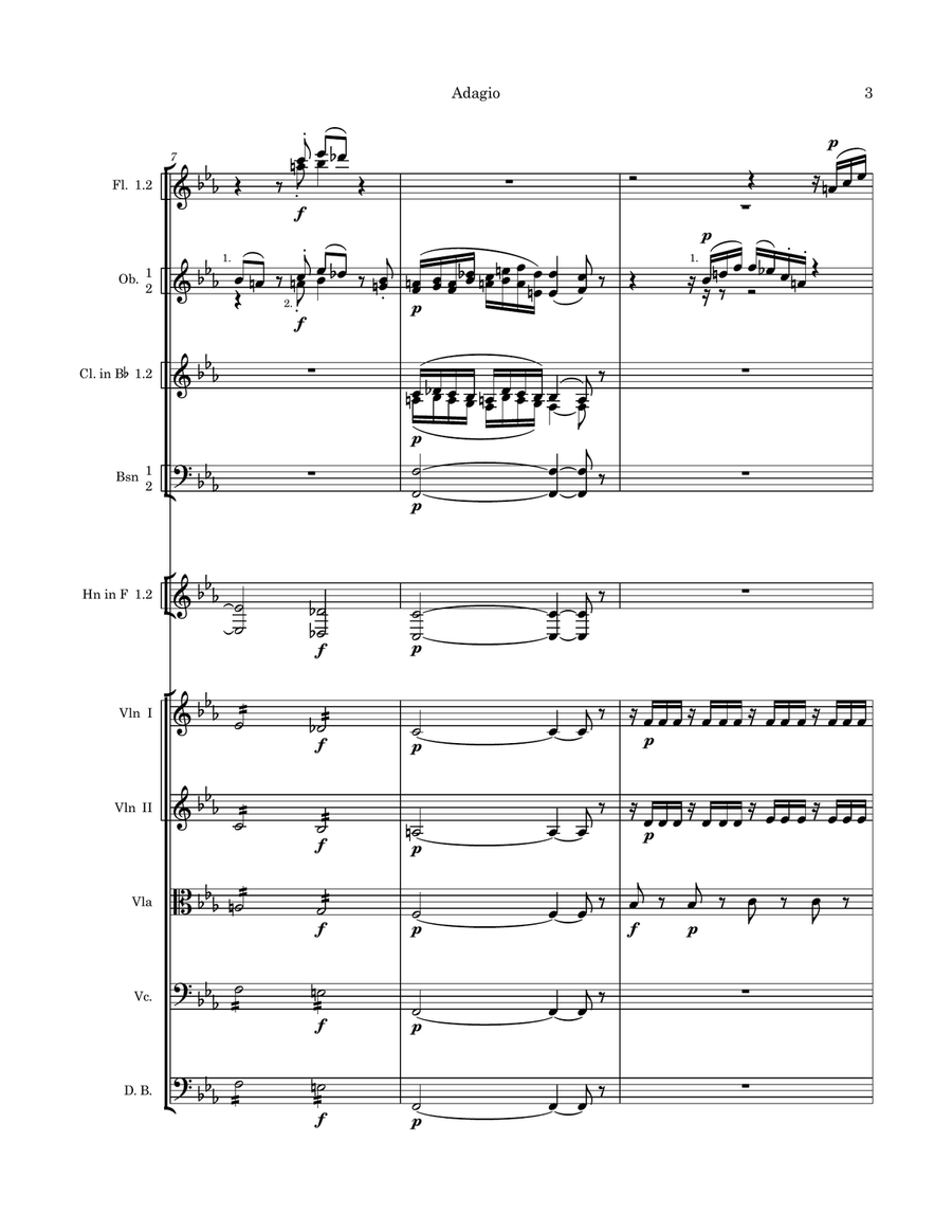 Piano Sonata No. 4 in E-Flat Major, K.282/189g Full Orchestra scores gallery preview page 5