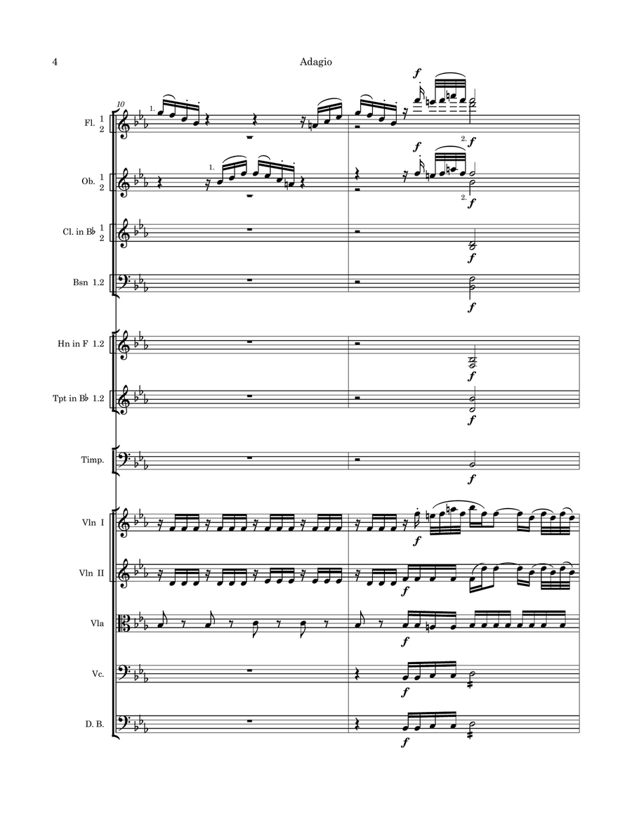 Piano Sonata No. 4 in E-Flat Major, K.282/189g Full Orchestra scores gallery preview page 6