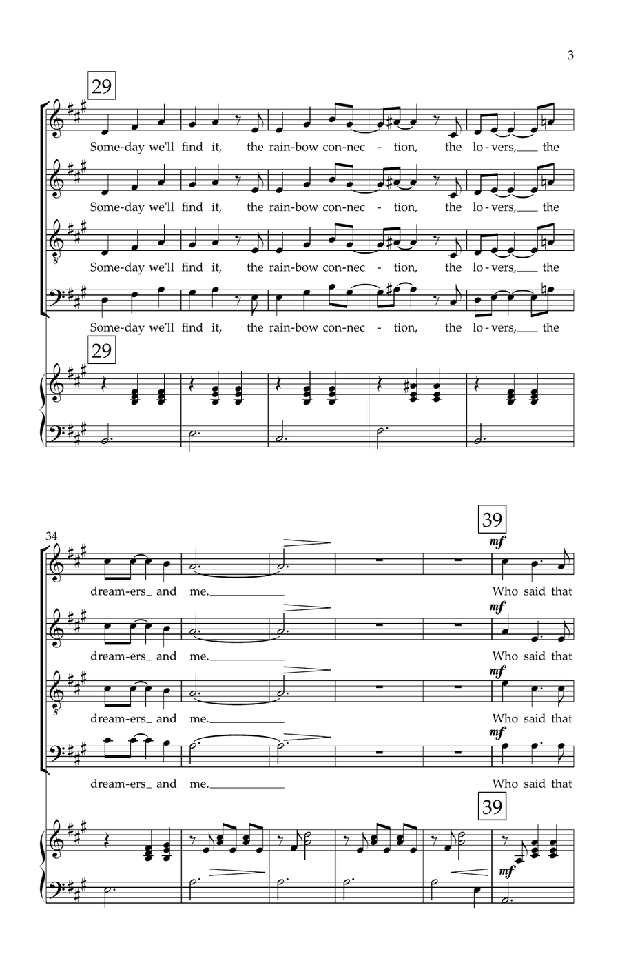 The Rainbow Connection The Rainbow Connection Divisi scores gallery preview page 3