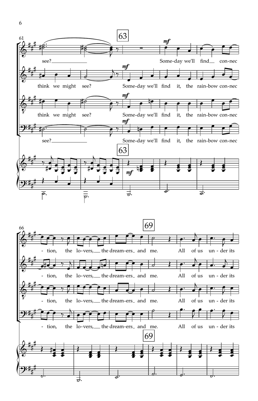 The Rainbow Connection The Rainbow Connection Divisi scores gallery preview page 6
