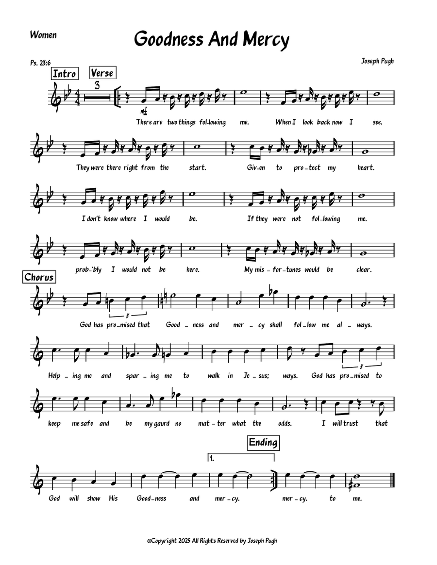 Goodness And Mercy Goodness And Mercy 4-Part scores gallery preview page 5
