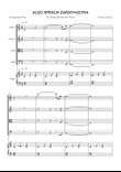 ALSO SPRACH ZARATHUSTRA - Strings Quartet and Piano in C Major - Beginner Level
