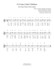 O Come Little Children for Flute