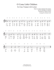 O Come Little Children for Trumpet