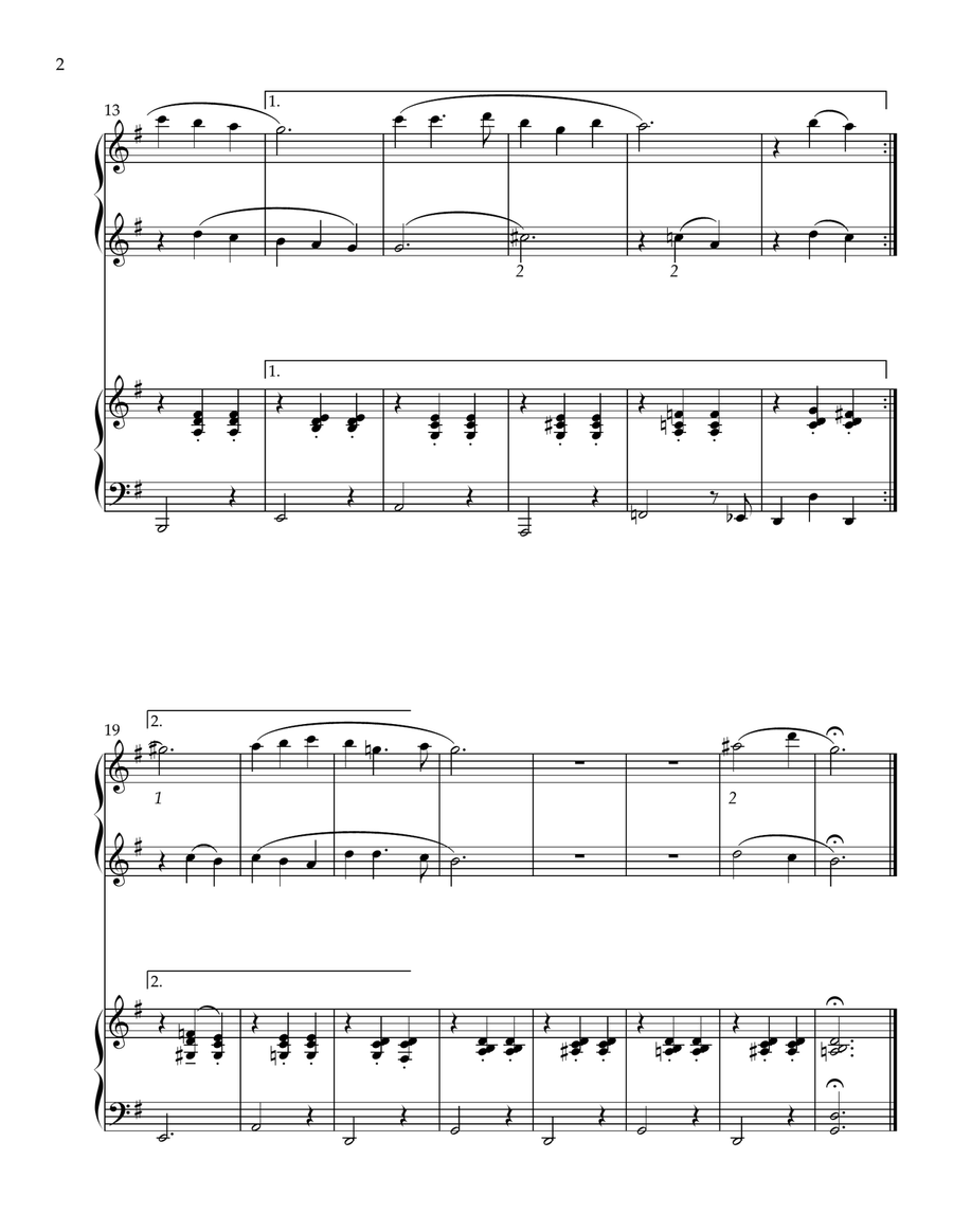8 EASY PIANO DUETS Easy Piano scores gallery preview page 6