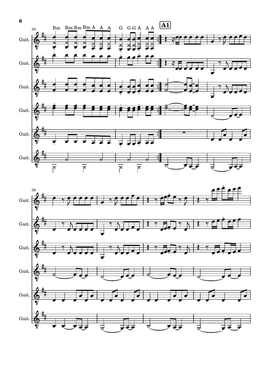 Something Just Like This Something Just Like This Guitar Ensemble scores gallery preview page 6