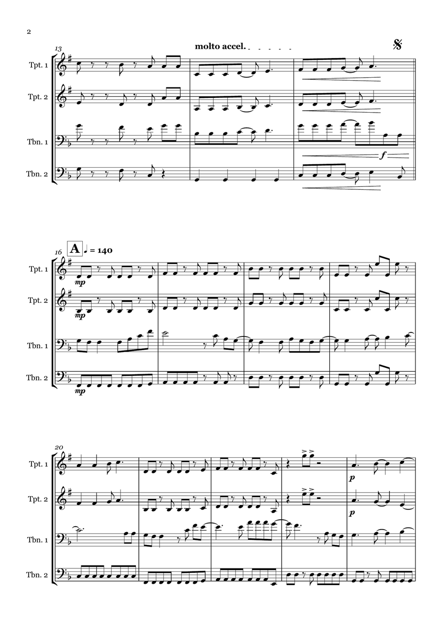 Don't Stop Me Now Don't Stop Me Now Brass Quartet scores gallery preview page 2