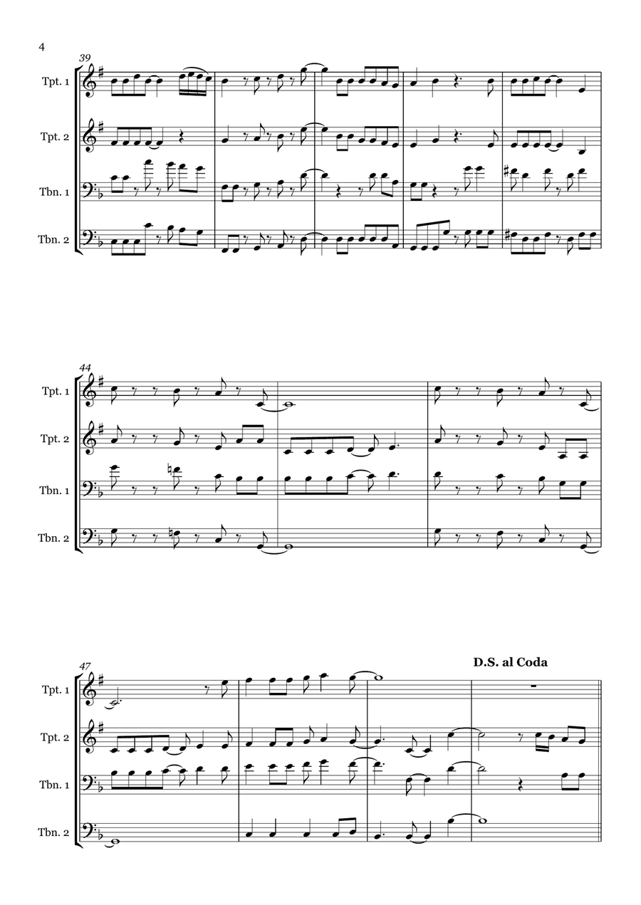 Don't Stop Me Now Don't Stop Me Now Brass Quartet scores gallery preview page 4