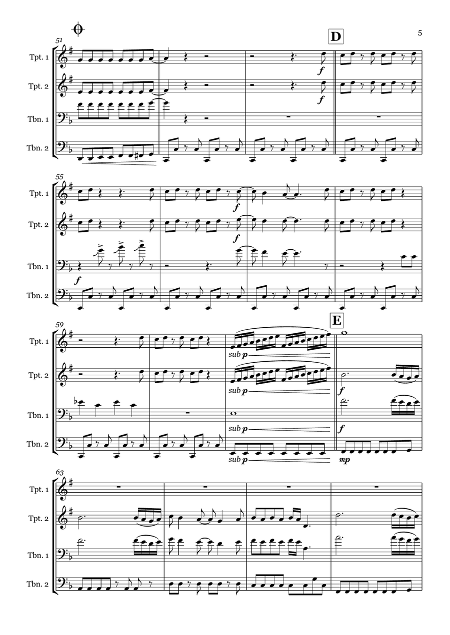 Don't Stop Me Now Don't Stop Me Now Brass Quartet scores gallery preview page 5