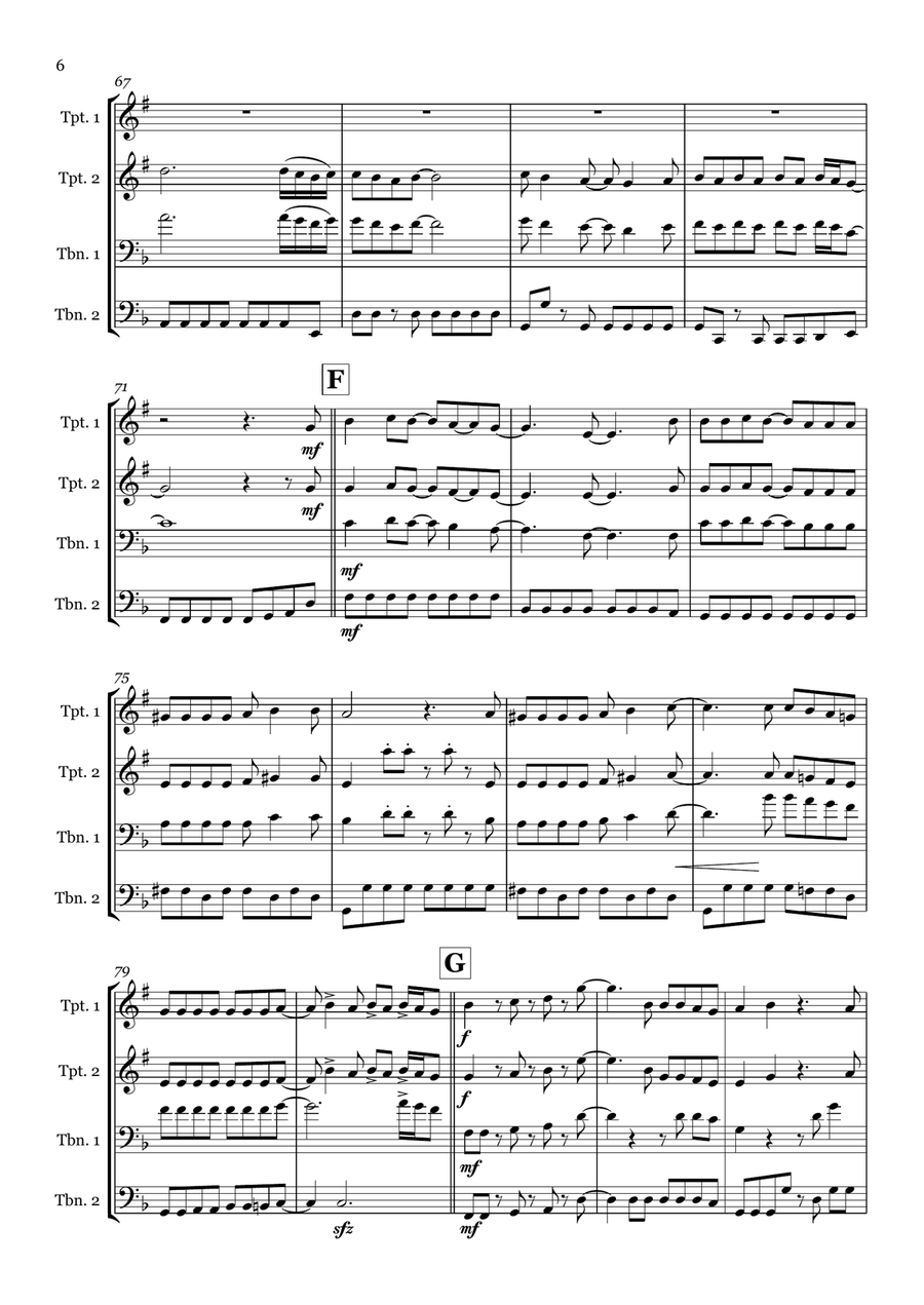 Don't Stop Me Now Don't Stop Me Now Brass Quartet scores gallery preview page 6