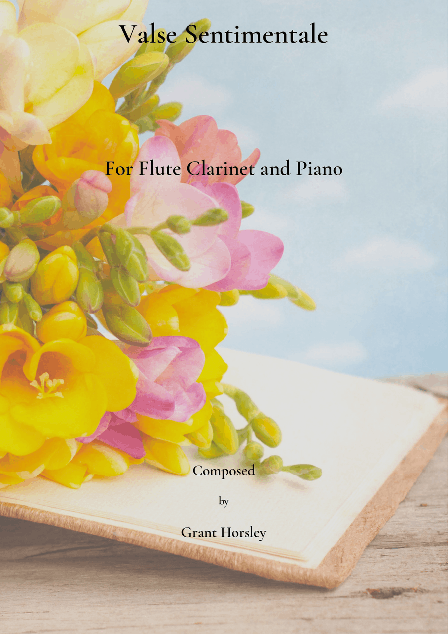 Valse Sentimentale Original for Flute, Clarinet and Piano. Woodwind Duet scores gallery preview page 1