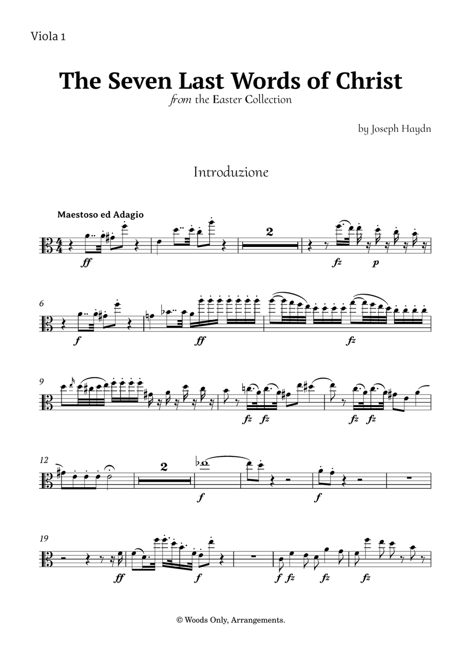 The Seven Last Words of Christ by Haydn for Viola Quintet String Quintet scores gallery preview page 5