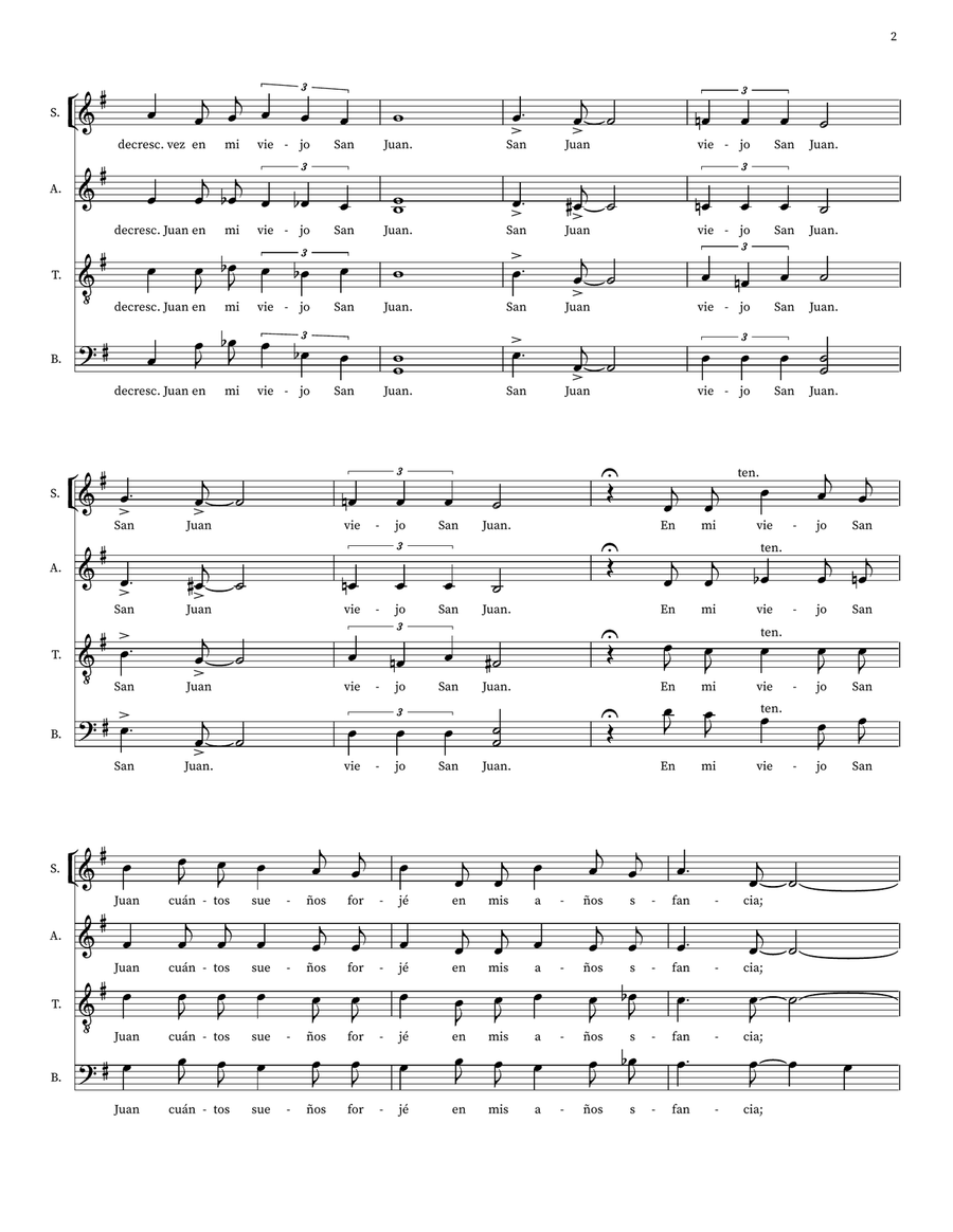 En Mi Viejo San Juan En Mi Viejo San Juan 4-Part scores gallery preview page 2